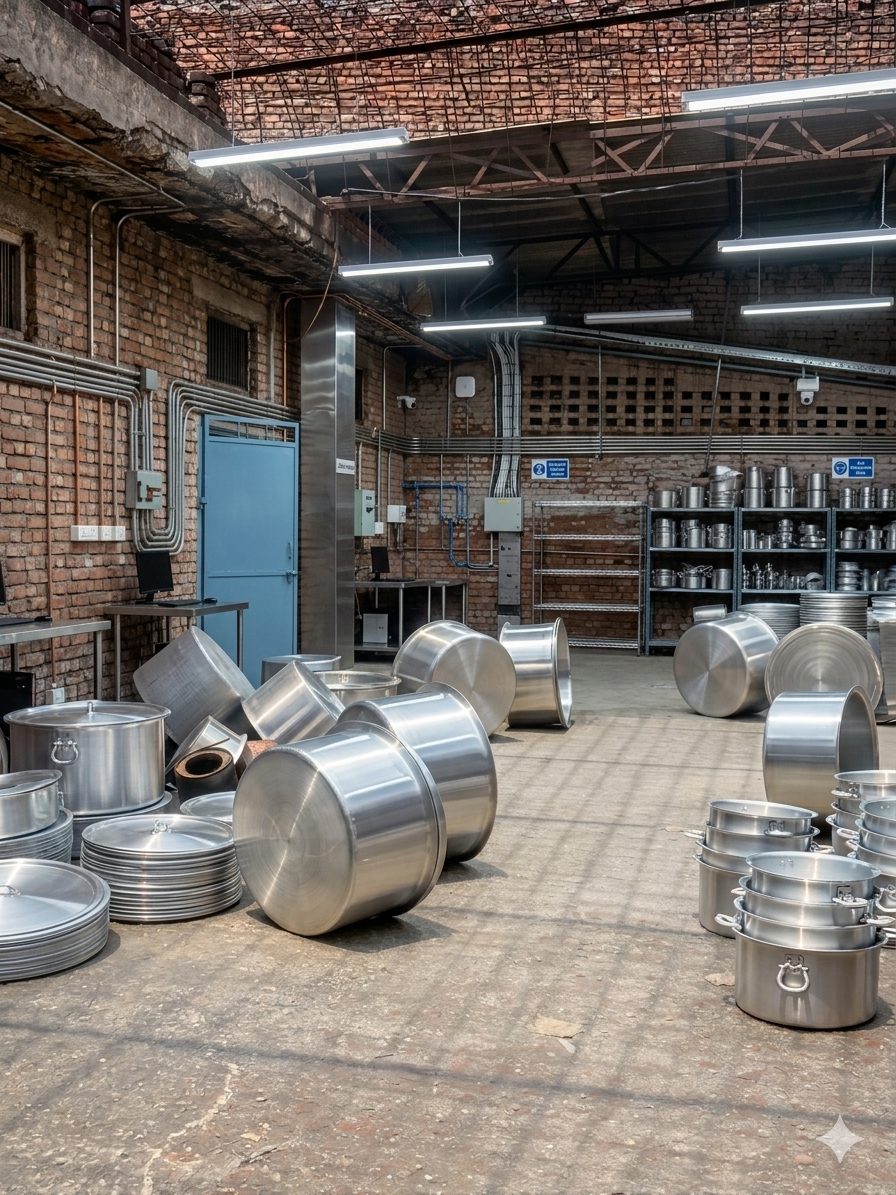 Workshop floor with LED lighting
